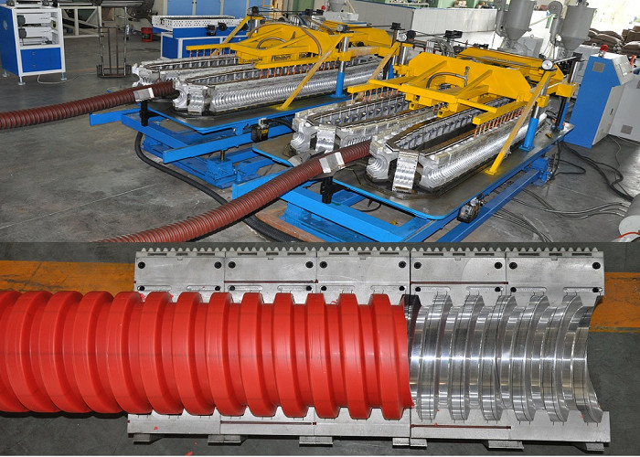 Carbon Spiral Pipe Machinery HDPE Single Wall Corrugated Pipe Line Produksi SLQ-200