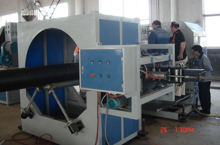 Hollowness Spiral HDPE Pipe Extrusion Line, Spiral HDPE Pipe Extruder Machine