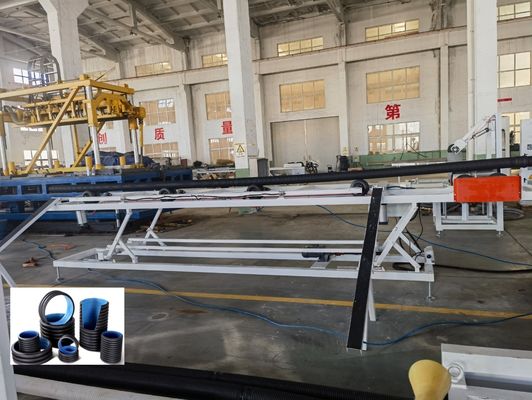 HDPE PP Double Wall Corrugated Pipe Extrusion Line 32mm-1600mm