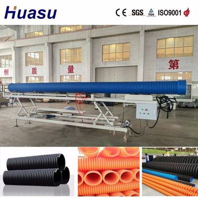 Water Cooling PVC PE Corrugated Pipe Extrusion Line with 60-2000kg/h Production Capacity Online Belling and Siemens PLC System