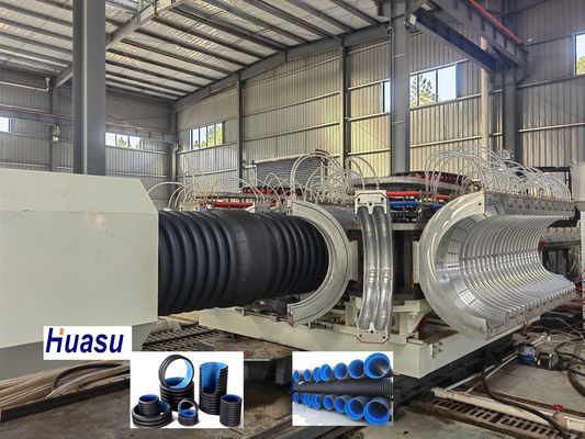 PE PP PVC Corrugated Plastic Pipe Production Extrusion Line Machining Factory
