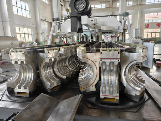 Double Wall Corrugated Pipe Extrusion Line with 38CrMoAlA Material 220-440V Voltage and 75-250mm Specification