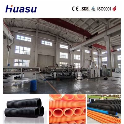 Energy Saving PVC/PE/MPP/PA/HDPE Single Wall Corrugated Pipe Extrusion Line with PLC Control and Remote Operation