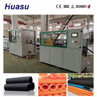 Single Wall Corrugated Pipe Machine with 60-2000kg/h Output and 32mm-1600mm Pipe Diameter for Plastic Pipe Production Line with Siemens PLC Control