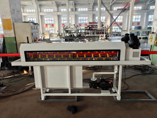 Double Wall Corrugated Pipe Extrusion Line with Siemens Main Electrical Parts and Integral Type Extruder for 100kg/h - 2000kg/h Production