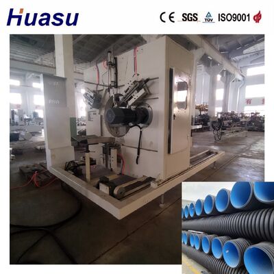 Horizontal 32-1600mm Pipe Diameter 60-2000kg/h Capacity Energy Saving Double Wall Corrugated Pipe Extrusion Line