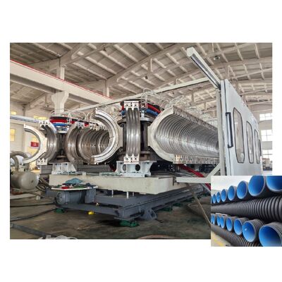 32-1600mm Pipe Diameter 60-2000kg/h Capacity DWC Pipe Extrusion Line with Integrated Control System