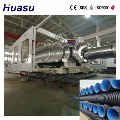 Manufacturing Plant Electric Conduit Plastic HDPE Dual Wall Corrugated Pipe Extrusion Production Line