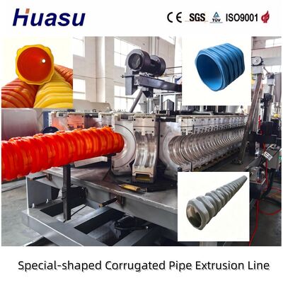 Orange Large Square Plastic Corrugated Tube Highway Cable Protection Pipe Extrusion line