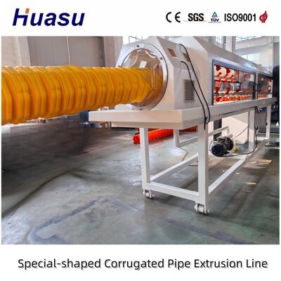 Square Mouth HDPE Plastic Corrugated Conduit Electrical Cable Protection Pipe Extrusion Line