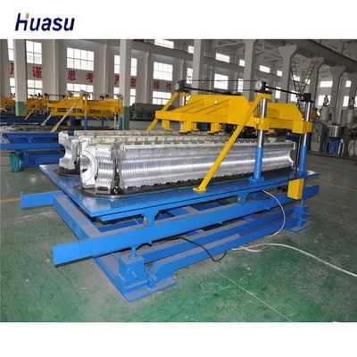 67kw 1480rpm Dinding Ganda UPVC Corrugated Pipe Extruder