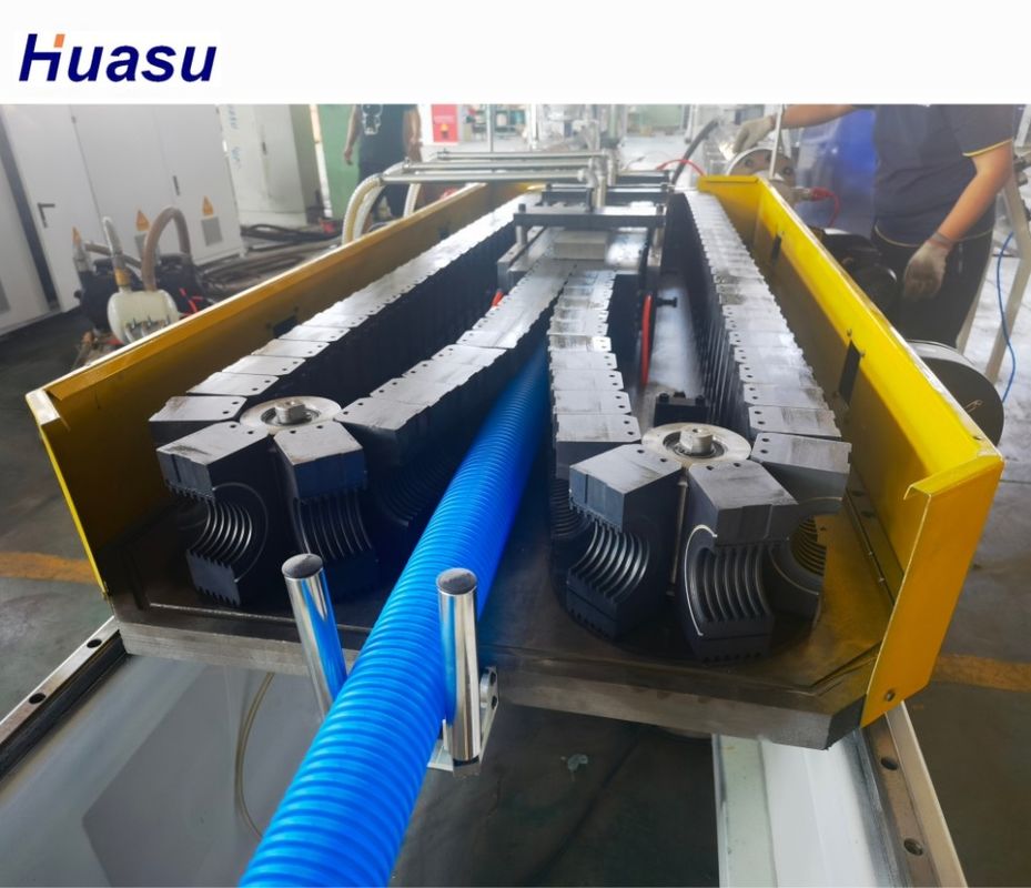 63 - 110 PE PP HDPE PVC Single Double Wall Corrugated Pipe Manufacturing Machine Mesin pembuatan pipa bergelombang