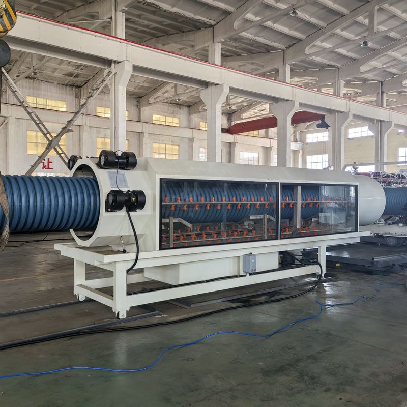 PLC dikendalikan Double Wall Corrugated Pipe Extrusion Line dengan Diameter Pipe Max 1600mm dan Bagian Listrik Merek Siemens