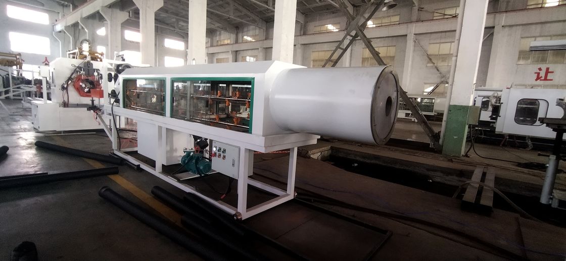 Air atau udara pendinginan Double Wall Corrugated Pipe Extrusion Line dengan Siemens Bagian-bagian Listrik Utama dan HV>940 Barrel Hardness