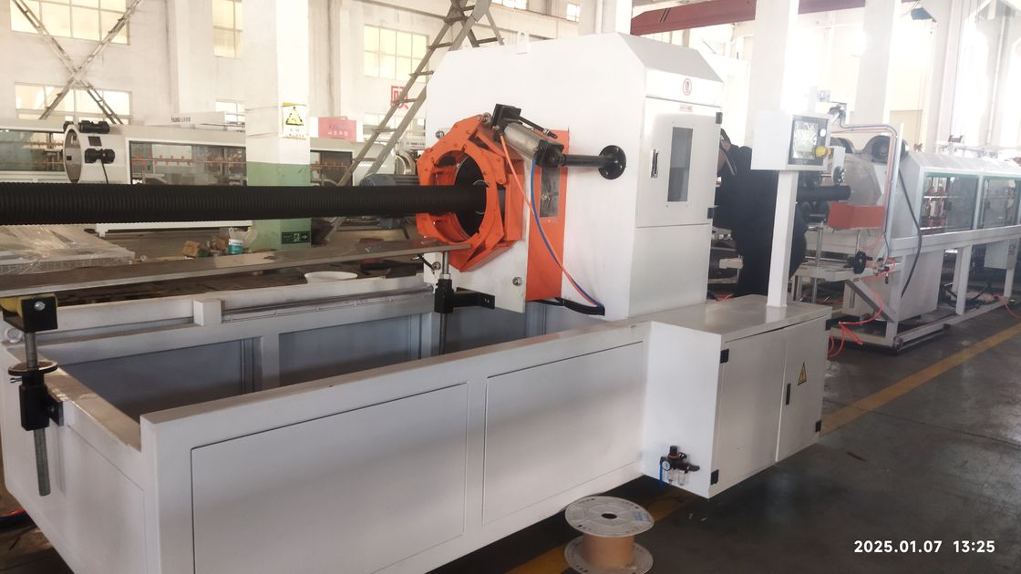 Otomatis Double Wall Corrugated Pipe Extrusion Line dengan Siemens Motor dan PLC Control System untuk produksi 8-15Kg/jam