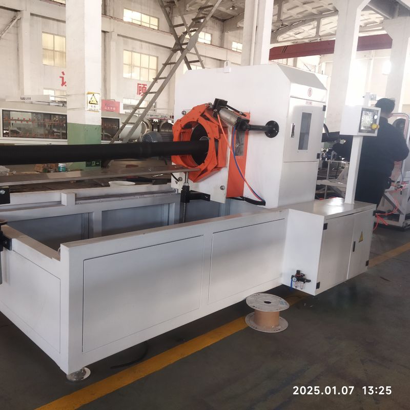 Otomatis Double Wall Corrugated Pipe Extrusion Line dengan Siemens Motor dan PLC Control System untuk produksi 8-15Kg/jam