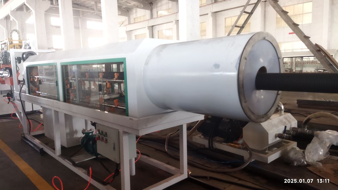 Otomatis Double Wall Corrugated Pipe Extrusion Line dengan Siemens Motor dan PLC Control System untuk produksi 8-15Kg/jam