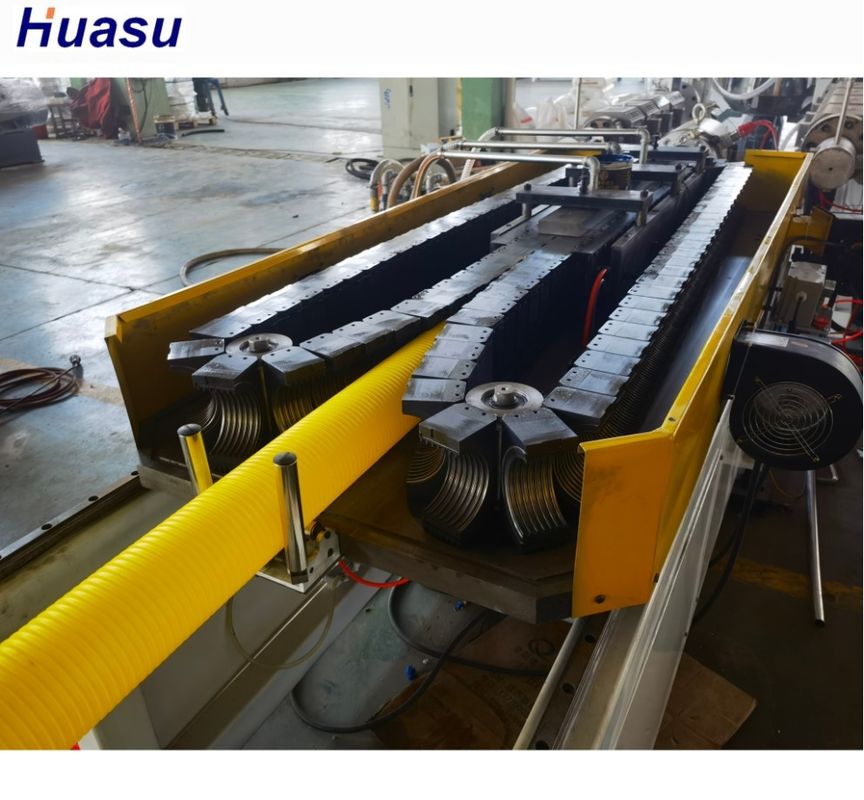 Auto Feeding Single Wall Corrugated Pipe Extrusion Line Dengan Air Cooling Dan Produksi 1-20m/min