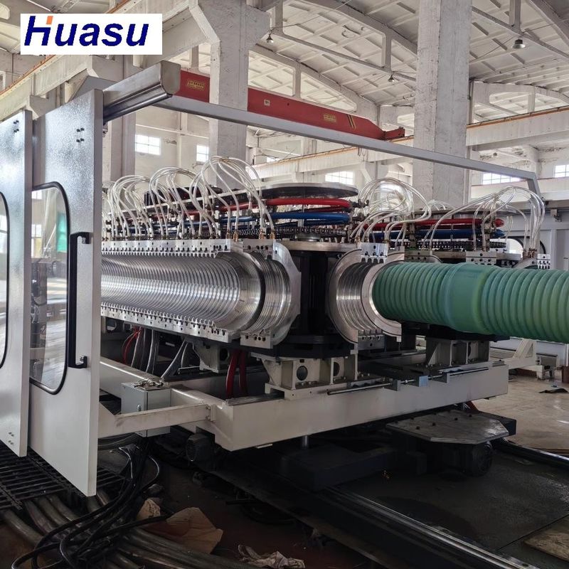 DWC Pipe Extrusion Line dengan Kapasitas 60-2000kg/jam, Siemens PLC System, dan Prosedur Pemotongan Online