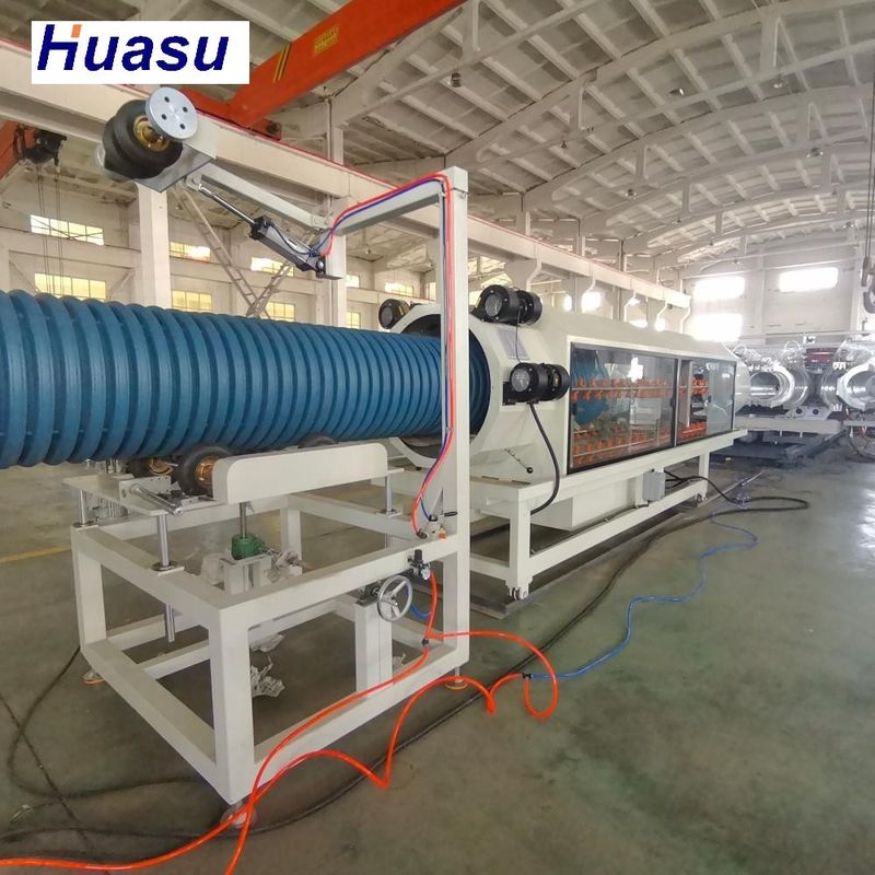 Bentuk Corrugator Horisontal Tipe Double Wall Corrugated Pipe Extrusion Line dengan Kapasitas 60-2000kg/jam dan Tank Pendingin Air Pendingin