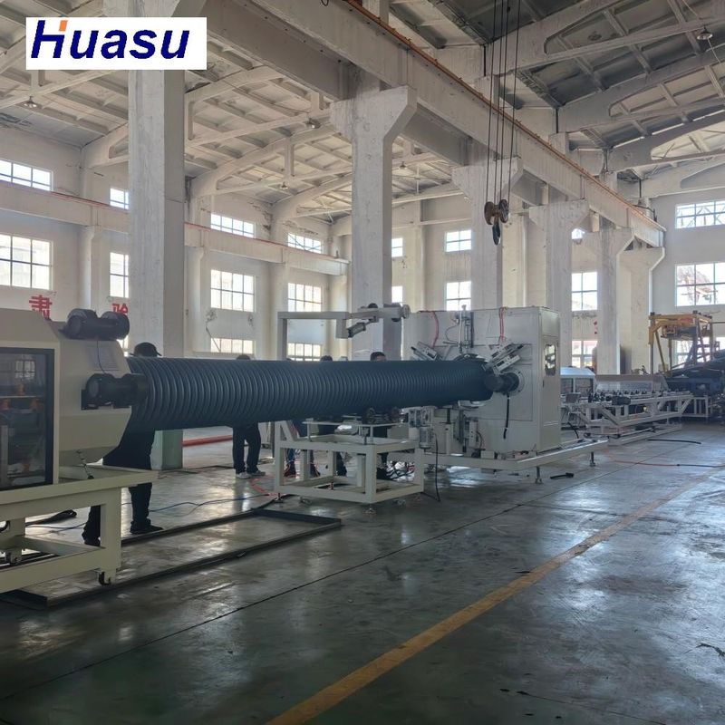 32-1600mm Diameter Single-screw Double Wall Corrugated Pipe Machine dengan Planetary Cutting Extrusion Line