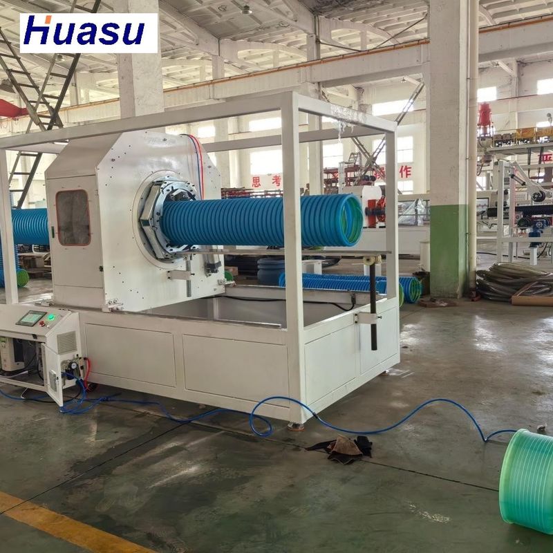 32-1600mm Pipe Diameter PLC Control Double Wall Corrugated Pipe Extrusion Line dengan single screw extruder