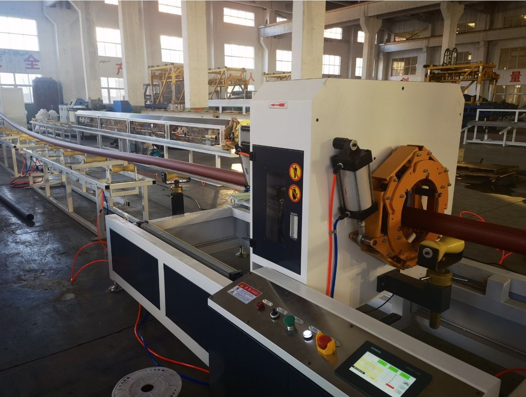 HDPE Pipe Extrusion Line Machine With WEG Motor Siemens Beide Motor Untuk Pemilihan Bahan Pengolahan PE PP HDPE PVC