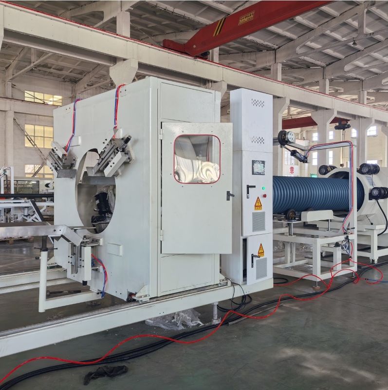 ID100-ID1500mm Double Wall Corrugated Pipe Extrusion Line Dengan Kapasitas Tinggi Single Screw Extruder Dan Kapasitas 250-1000kg/h