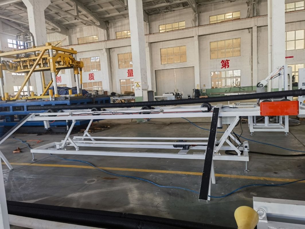 PE PP PVC Double Wall Corrugated Pipe Extrusion Line Pipe Machine Extrusion untuk drainase air