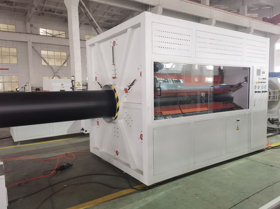 HDPE PP Pipe Solid Wall Extrusion Line Untuk Extrusion Sekrup Tunggal Pipa yang awet Dan Kuat