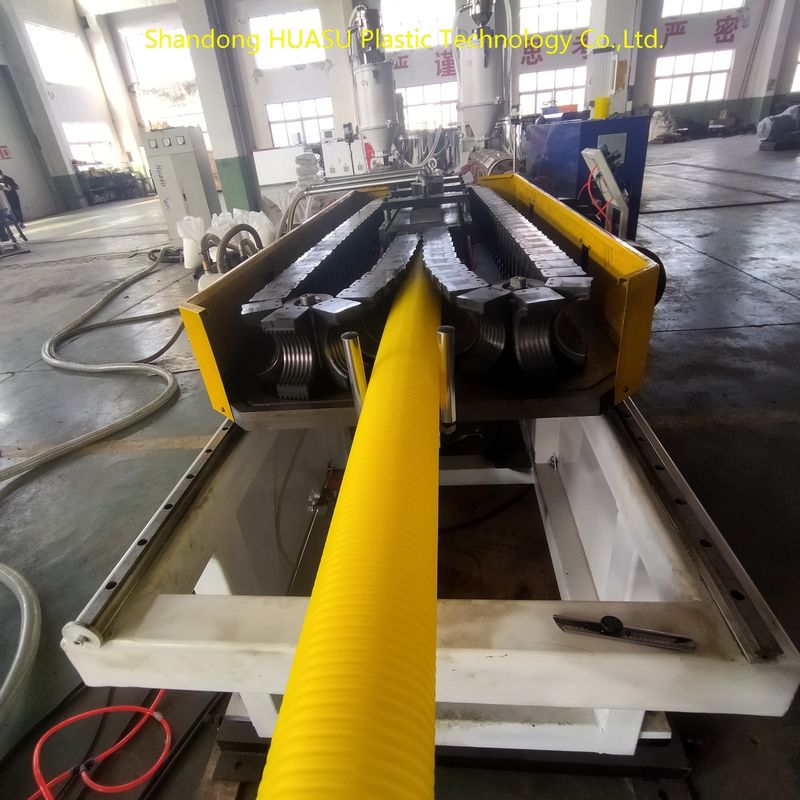 100-1000kW Daya Produksi Mesin Pipa Gulung Double Wall dengan kontrol PLC dan pendinginan air untuk output yang dapat disesuaikan