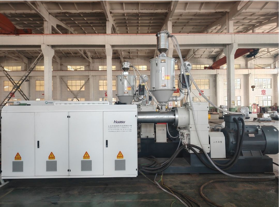 Double Wall Corrugated Pipe Otomatis HDPE Dwc Pipe Machine Dengan Sistem Kontrol Listrik Siemens