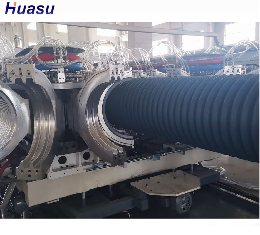 Double Wall Corrugated Pipe Otomatis HDPE Dwc Pipe Machine Dengan Sistem Kontrol Listrik Siemens