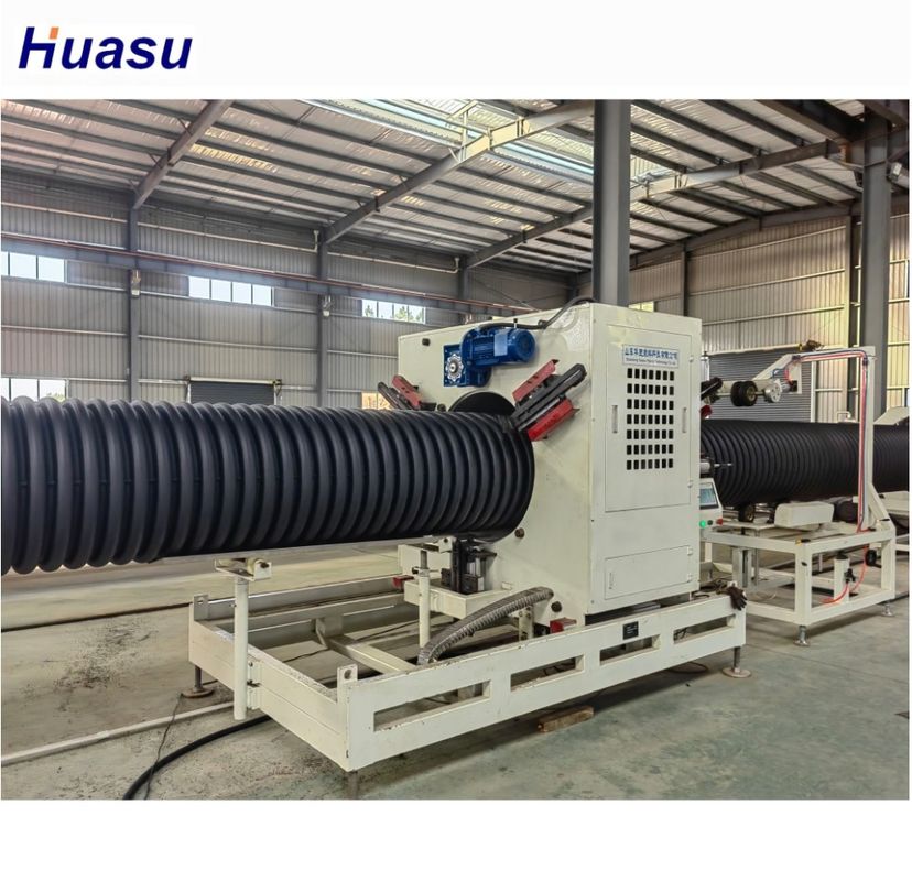PP / PE / PVC Material Double Wall Corrugated Pipe Extrusion Line Otomatis