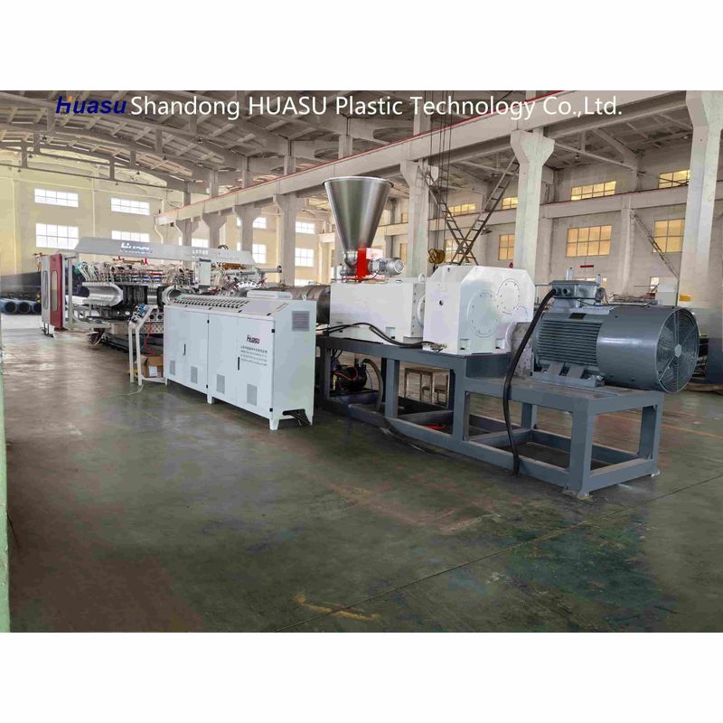 High Output 500-2000Kg/H PVC Pipe Extrusion Line dengan Diameter Pipe 32-1600mm dan Conical Double Screw Extruder