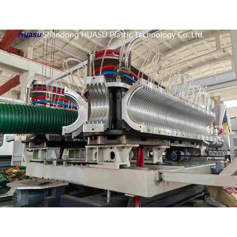 32-800mm Double Wall Corrugated Pipe Machine dengan 500-2000Kg/H Output dan Siemens PLC System