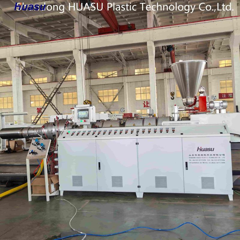 Garis produksi pipa bergelombang dinding ganda PVC yang dapat disesuaikan dengan diameter pipa 32-1600mm dan output 500-2000Kg/H