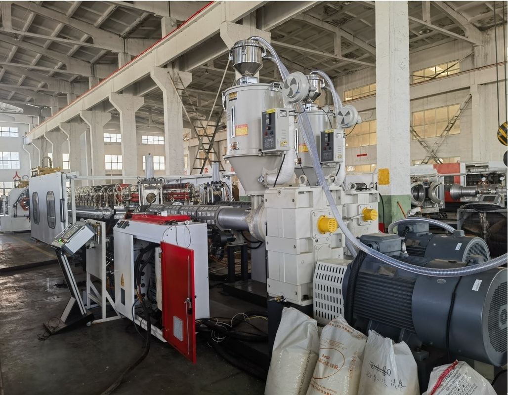 HDPE Pipe Machine Double Wall Corrugated Pipe Extrusion Line untuk Pasokan Air