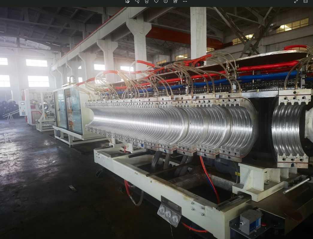 Siemens Inverter Double Wall Corrugated Pipe Extrusion Line dengan kedalaman nitriding 0,4 ∼ 0,7 mm dan 1 set mesin pembentuk