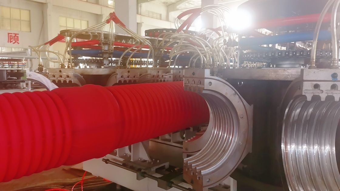 Siemens Inverter Double Wall Corrugated Pipe Extrusion Line dengan kedalaman nitriding 0,4 ∼ 0,7 mm dan 1 set mesin pembentuk