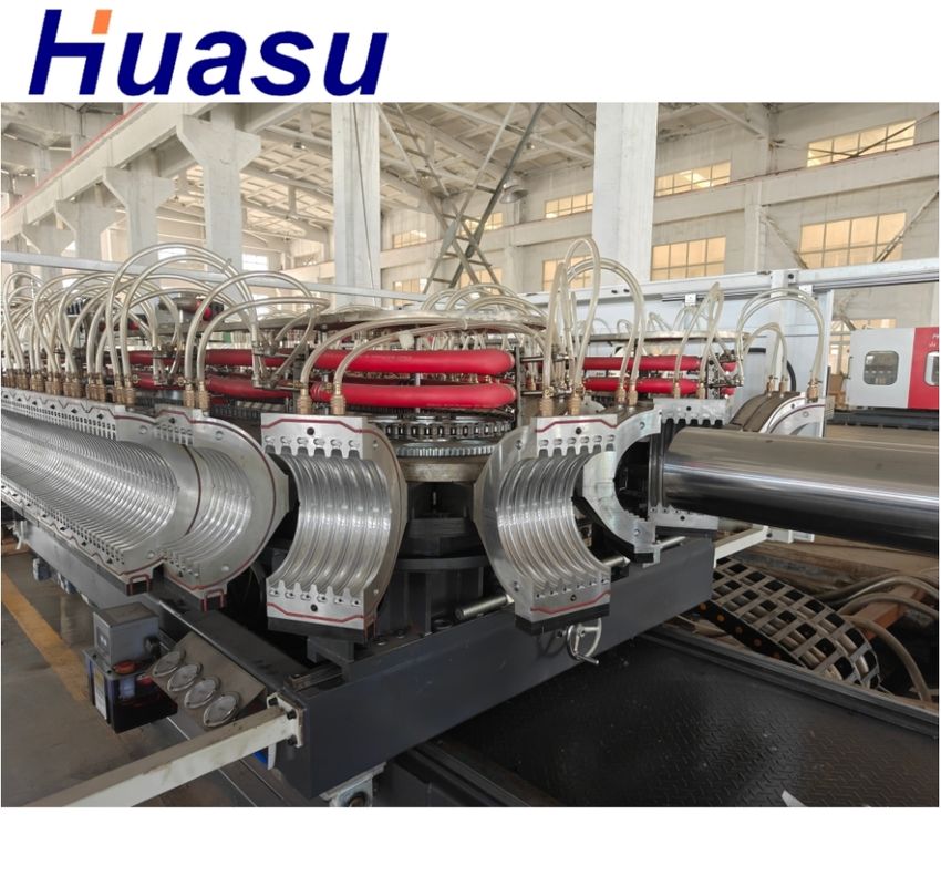Siemens Contactor Double Wall Corrugated Pipe Extrusion Line untuk Pipe Diameter Range 32mm-1600mm