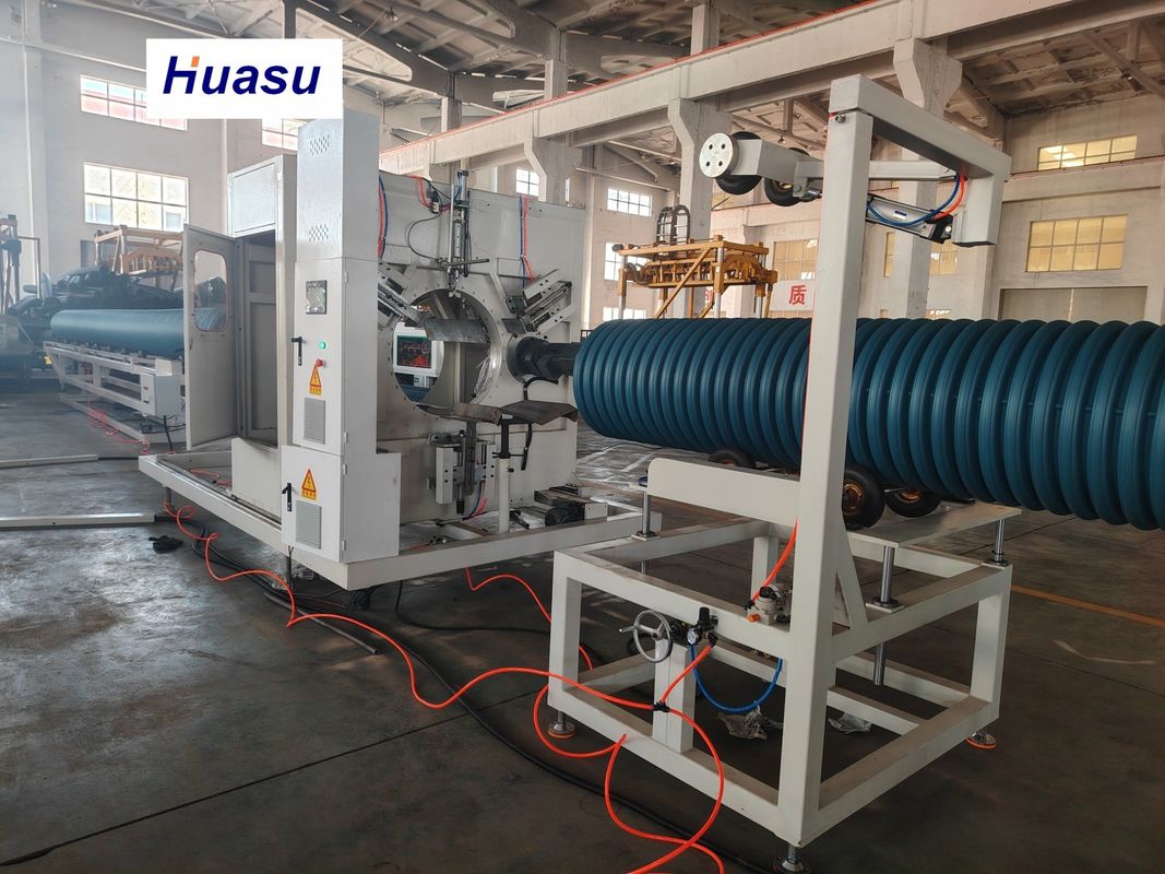 Produksi tinggi Double Wall Corrugated Pipe Extrusion Line dengan Diameter Pipe 32-1600mm dan Siemens PLC Technology