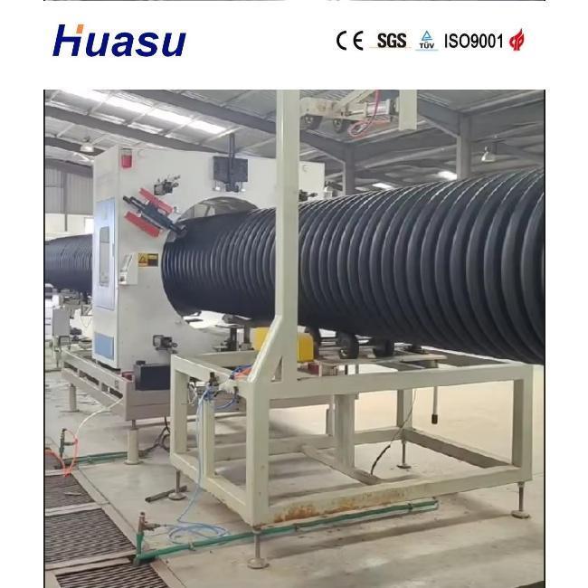 DWC Pipe Extrusion Line dengan Diameter Pipe 32-1600mm 60-2000kg/h Kapasitas dan Teknologi Siemens PLC untuk Efisiensi Tinggi