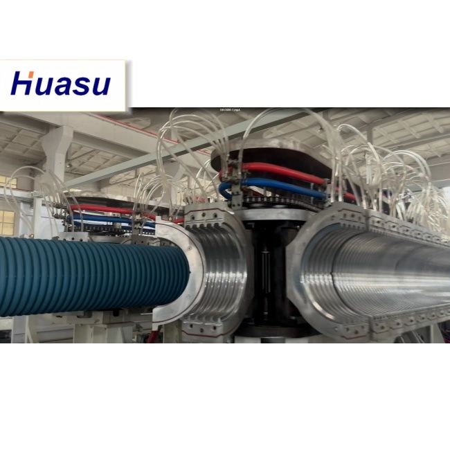 Lini Ekstrusi Pipa DWC dengan Diameter Pipa 32-1600mm Kapasitas 60-2000kg/jam dan Teknologi PLC Siemens