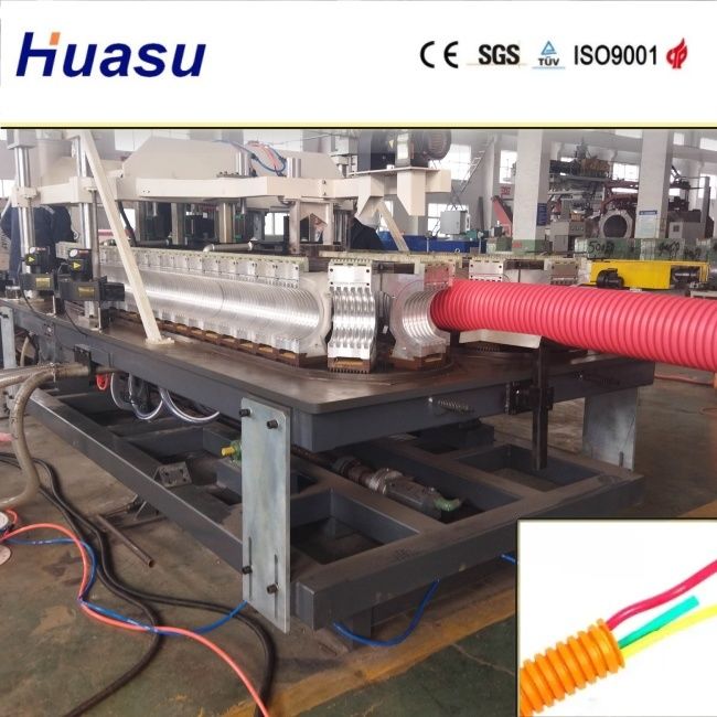High Speed Production DWC Pipe Extrusion Line dengan Konsumsi Energi Rendah dan Mode Ekspansi Gabungan Socket Double-Wall