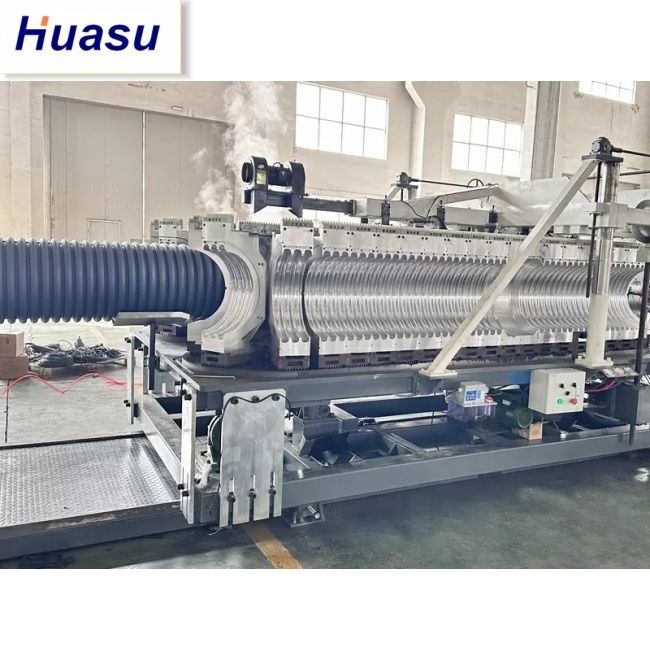 PLC Corrugated Pipe Extrusion Line untuk Pipa Double Wall 32-1600mm
