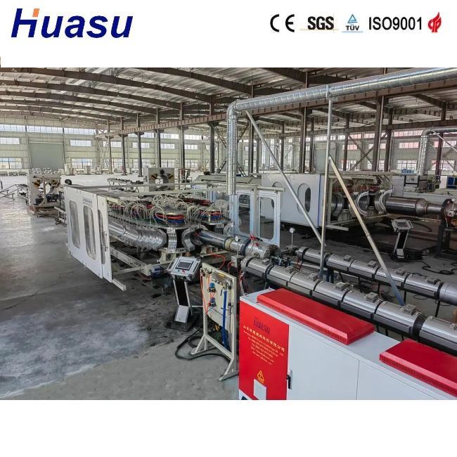 Produksi tinggi Double Wall Corrugated Pipe Extrusion Line dengan Diameter Pipe 32-1600mm dan Siemens PLC Technology
