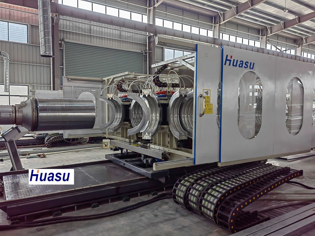 Advanced Single-screw Double Wall Corrugated Pipe Extrusion Line dengan Siemens/Schneider Main Electrics