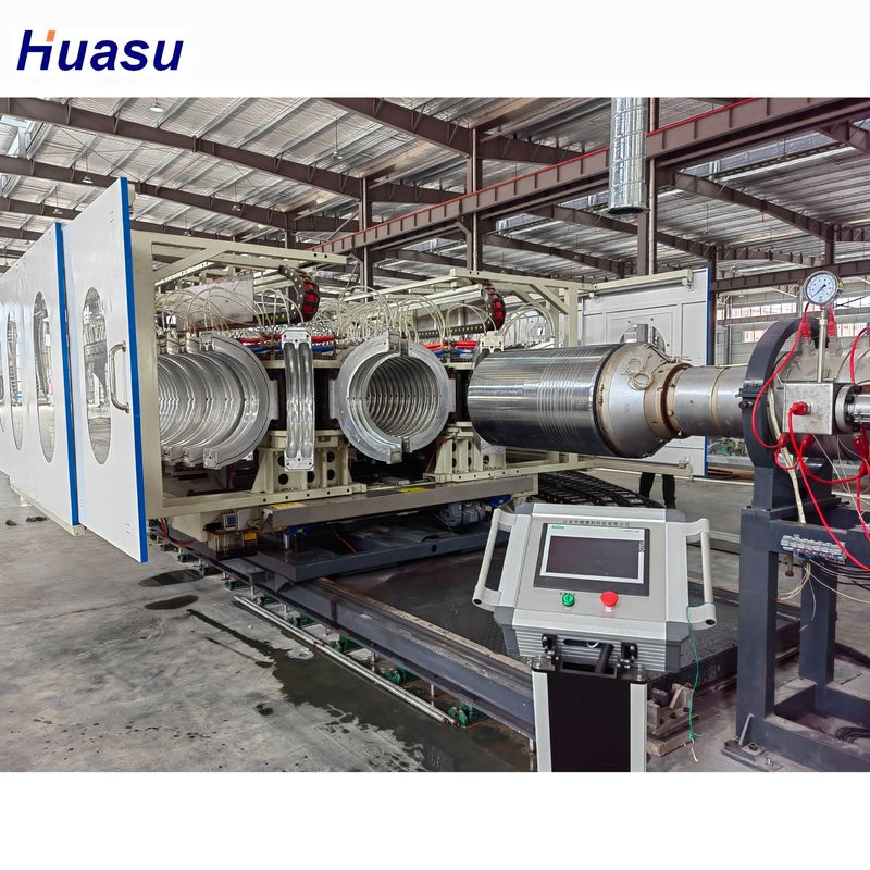 Advanced Single-screw Double Wall Corrugated Pipe Extrusion Line dengan Siemens/Schneider Main Electrics
