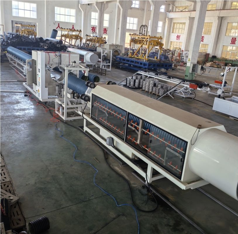 Metode pendinginan Air pendinginan pipa corrugated Extrusion Line untuk produksi khusus